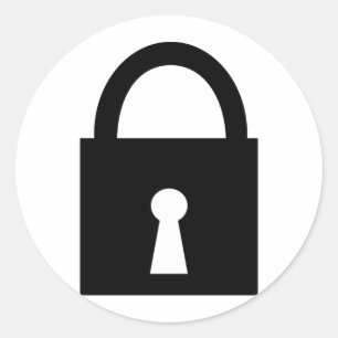 Symbol für schwarze Sperre Runder Aufkleber