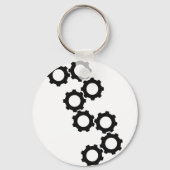 Symbol für schwarze Zahnräder Schlüsselanhänger (Vorderseite)