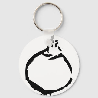 Symbol für schwarze Zwiebel Schlüsselanhänger