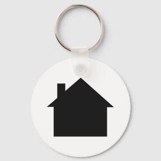 Symbol für schwarzes Haus Schlüsselanhänger