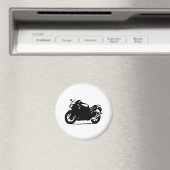 Symbol für schwarzes Motorrad Magnet (In Situ (Geschirrspüler))