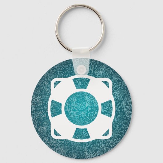 Symbol für schwimmende Lebensläufe Schlüsselanhänger (Vorderseite)