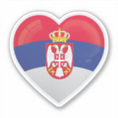 Symbol für Serbien-Liebe Aufkleber (Vorderseite)