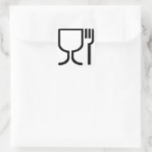 Symbol für sichere Lebensmittel Quadratischer Aufkleber (Tasche)