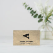 Symbol für Sicherheitskamera | Hintergrund Visitenkarte (Stehend Vorderseite)