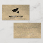 Symbol für Sicherheitskamera | Hintergrund Visitenkarte (Vorne/Hinten)