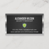 Symbol für Sicherheitskamera | Metal Border Mesh Visitenkarte (Rückseite)