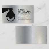 Symbol für Sicherheitskamera | Metallischer Hinter Visitenkarte (Vorne/Hinten)