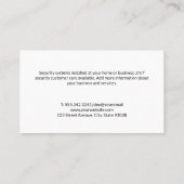 Symbol für Sicherheitskamera | Moderne Technik Visitenkarte (Rückseite)