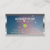 Symbol für Sicherheitskamera | Netzwerk-System Visitenkarte (Rückseite)