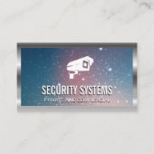 Symbol für Sicherheitskamera | Netzwerk-System Visitenkarte (Vorderseite)