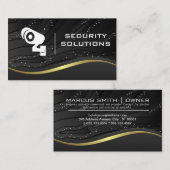 Symbol für Sicherheitskamera | Technischer Hinterg Visitenkarte (Vorne/Hinten)