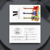 Symbol für Social Media für den Gitarrenlehrer Visitenkarte