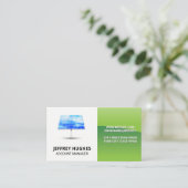 Symbol für Solarzelle | saubere Energie Visitenkarte (Stehend Vorderseite)