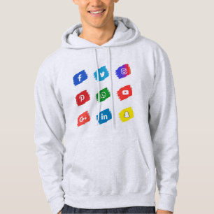 Symbol für soziale Medien Hoodie