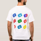 Symbol für soziale Medien T-Shirt (Rückseite)