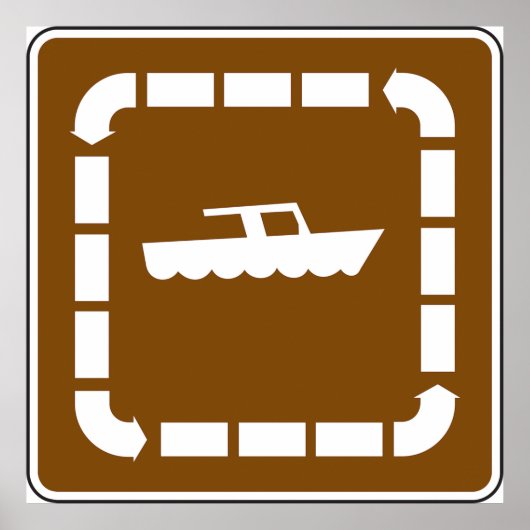 Symbol für Startbereich des Bootes Poster (Vorne)