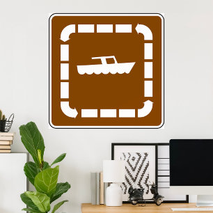 Symbol für Startbereich des Bootes Poster