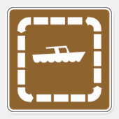 Symbol für Startbereich des Bootes Quadratischer Aufkleber (Vorderseite)