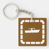 Symbol für Startbereich des Bootes Schlüsselanhänger (Vorderseite)