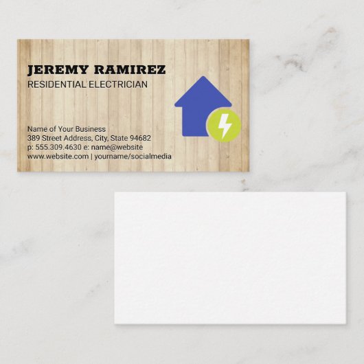 Symbol für Strom Visitenkarte (Vorne/Hinten)