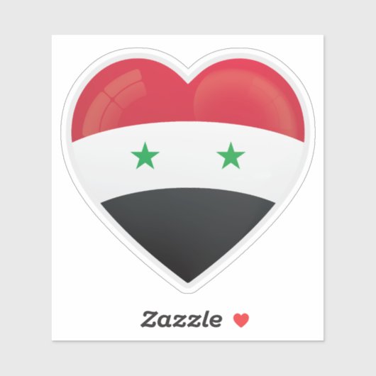 Symbol für Syrien-Liebe Aufkleber (Blatt)