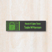 Symbol für Technische und Cybersicherheit - Schwar Türschild (Vorderseite )