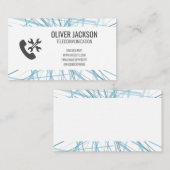 Symbol für Telefonhardware | Abstrakte Linien Visitenkarte (Vorne/Hinten)