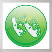 Symbol für Theatermaske Poster (Vorne)