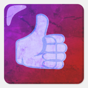 Symbol für Thumb-Schaltfläche Quadratischer Aufkleber