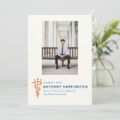 Symbol für tierisches Foto Maize Blue Orange Ankündigung (Stehend Vorderseite)