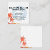 Symbol für tropische Inseln Quadratische Visitenkarte (Vorne/Hinten)