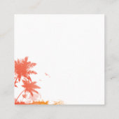 Symbol für tropische Inseln Quadratische Visitenkarte (Rückseite)