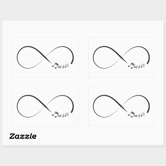 Symbol für Unendlichkeit Rechteckiger Aufkleber (Blatt)