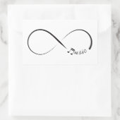 Symbol für Unendlichkeit Rechteckiger Aufkleber (Tasche)