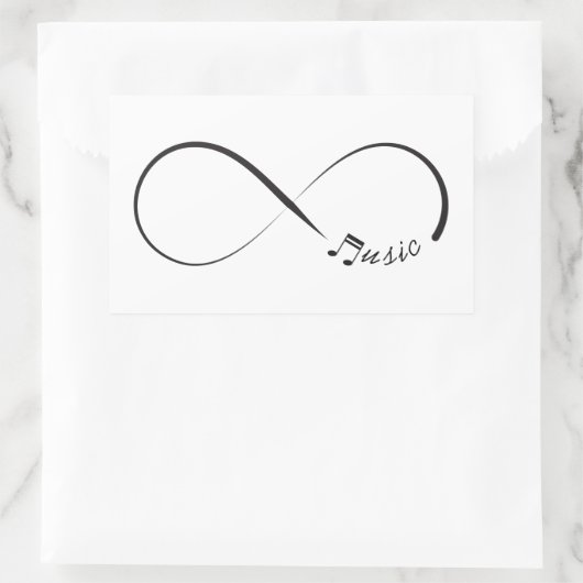 Symbol für Unendlichkeit Rechteckiger Aufkleber (Tasche)