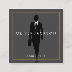 Symbol für Unternehmensberater Quadratische Visitenkarte