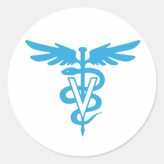 Symbol für Veterinärmedizin Runder Aufkleber (Vorderseite)