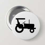 Symbol für Vintage Zugmaschine, Silhouette Button (Vorne & Hinten)