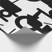 Symbol für Vintage Zugmaschine, Silhouette Geschenkpapier