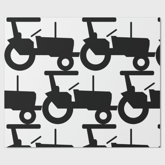 Symbol für Vintage Zugmaschine, Silhouette Geschenkpapier (Flach)