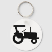 Symbol für Vintage Zugmaschine, Silhouette Schlüsselanhänger (Rückseite)