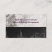 Symbol für Wachstumstabelle | Aktienkurs Visitenkarte (Rückseite)