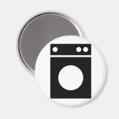 Symbol für Waschmaschine Magnet (Vorderseite/Rückseite)