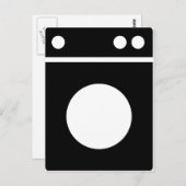 Symbol für Waschmaschine Postkarte (Vorne/Hinten)
