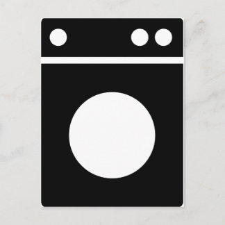 Symbol für Waschmaschine Postkarte