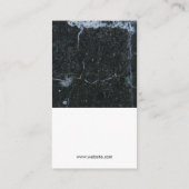 Symbol für Weingläser | Schwarzer Marmor Visitenkarte (Rückseite)