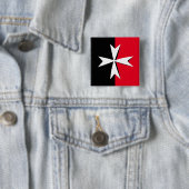 Symbol für weißes Malteserkreuz und Malta / Ritter Button (Beispiel)