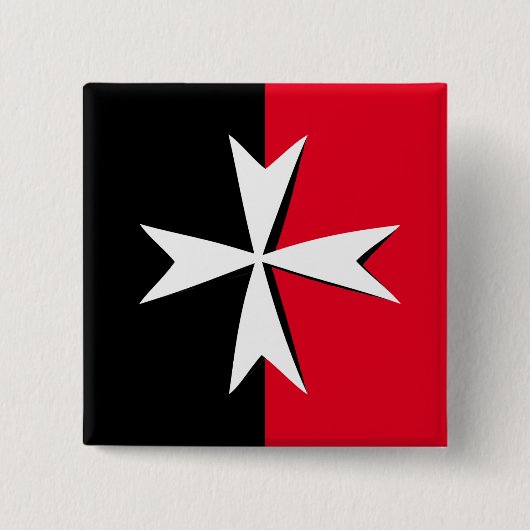 Symbol für weißes Malteserkreuz und Malta / Ritter Button (Vorderseite)