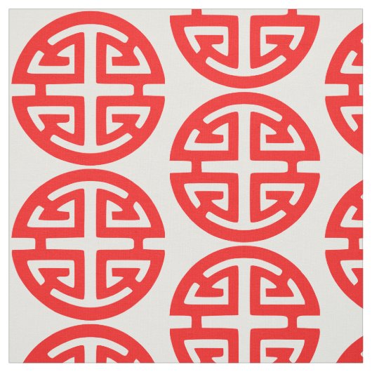Symbol für Wohlstand in China Stoff (Muster)